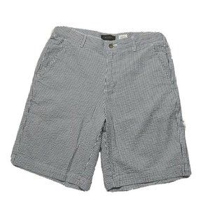 J. Hilburn shorts 31 Blue White Stripe Tailored Fit Seersucker sailor nautical